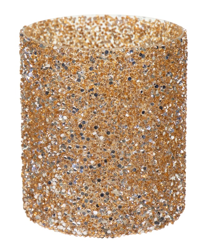 Κηροπήγιο Γυάλινο 13,5x15εκ. Strass Gold Art Et Lumiere