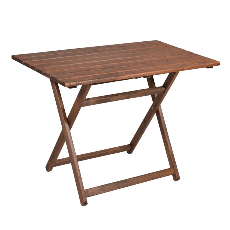 Τραπέζι πτυσσόμενο Klara Megapap από ξύλο οξιάς σε χρώμα καρυδί εμποτισμού 100x60x71εκ. – MegaPap – 0033902