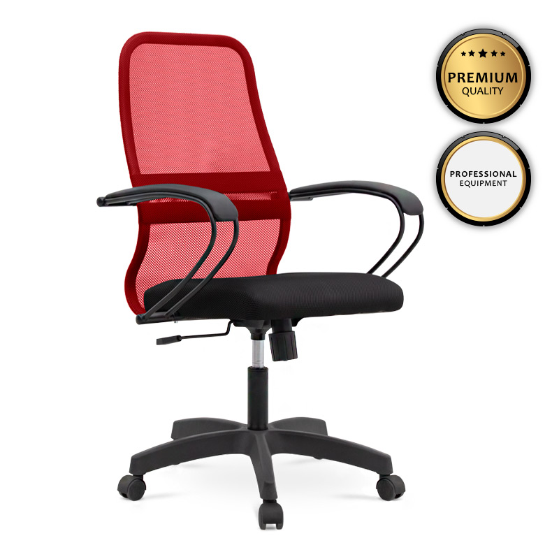 Καρέκλα γραφείου Moonlight Megapap με ύφασμα Mesh χρώμα κόκκινο – μαύρο 66,5x70x102/112εκ. – MegaPap – 0077702