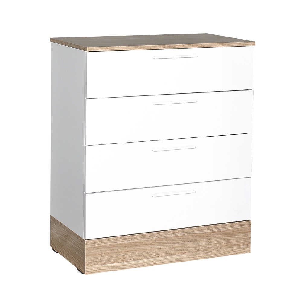 Συρταριέρα μελαμίνης Base Megapap χρώμα oak – λευκό 72x40x88εκ. – MegaPap – 0117189