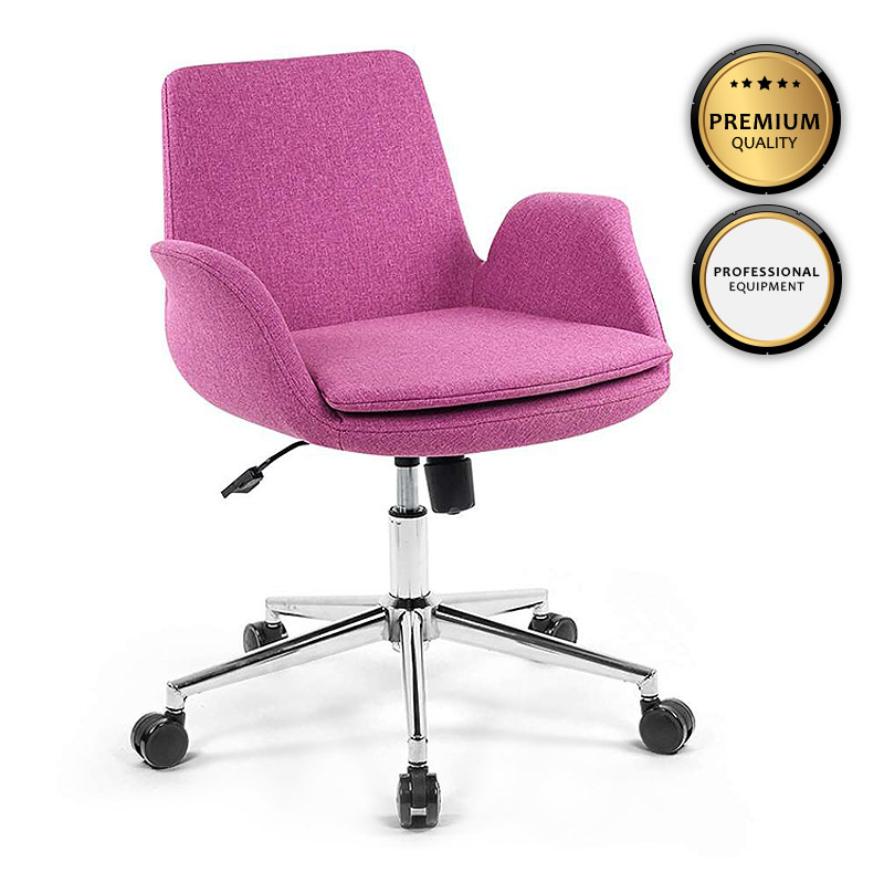 Καρέκλα εργασίας Maxim Up Megapap υφασμάτινη χρώμα ροζ 65x60x90εκ. – MegaPap – 0117427