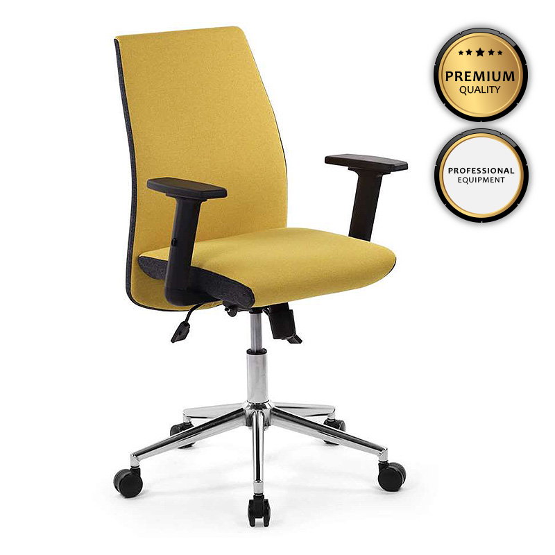 Καρέκλα εργασίας Finn Megapap υφασμάτινη χρώμα μουσταρδί 61x55x105-113εκ. – MegaPap – 0125115