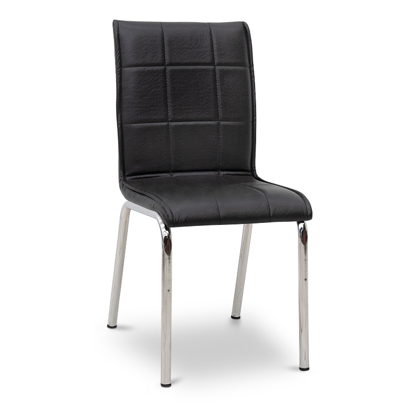 Καρέκλα τραπεζαρίας Pitt Megapap Pu/μέταλλο χρώμα μαύρο 39x51x88εκ. (Σετ 2 Τεμάχια) - MegaPap - 0128481