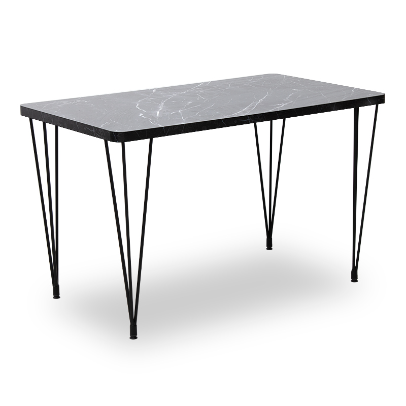 Τραπέζι Roger Megapap Mdf – μεταλλικό χρώμα μαύρο εφέ μαρμάρου 120x70x75εκ. – MegaPap – 0212183