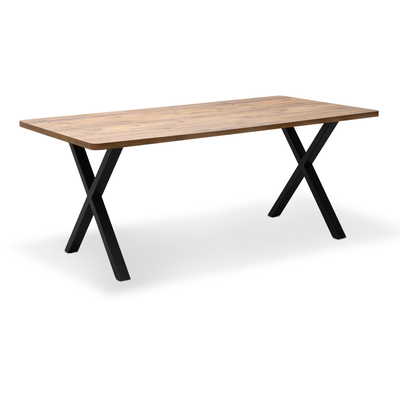 Τραπέζι Jeremy Megapap Mdf - μεταλλικό χρώμα ακακίας 160x80x75εκ. - MegaPap - 0212174 212095