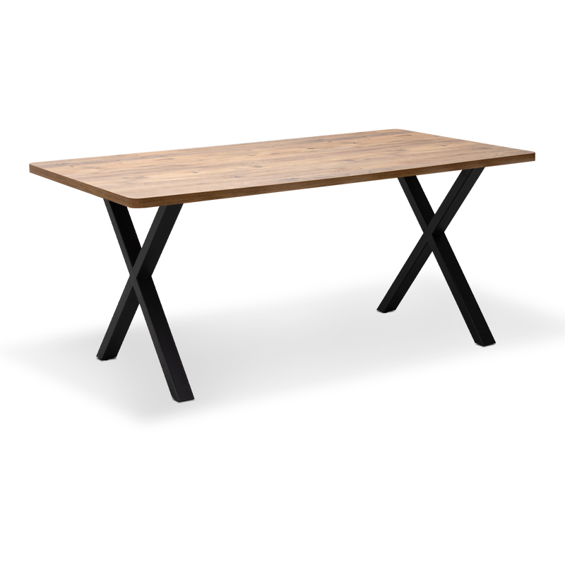 Τραπέζι Jeremy Megapap Mdf – μεταλλικό χρώμα ακακίας 140x80x75εκ. – MegaPap – 0212172