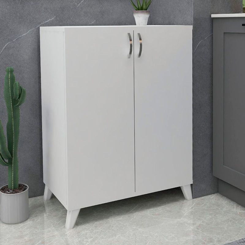 Ντουλάπι κουζίνας/μπάνιου - Παπουτσοθήκη μελαμίνης Lilly Megapap χρώμα λευκό 72x32,5x88εκ. - MegaPap - 0212570 212136