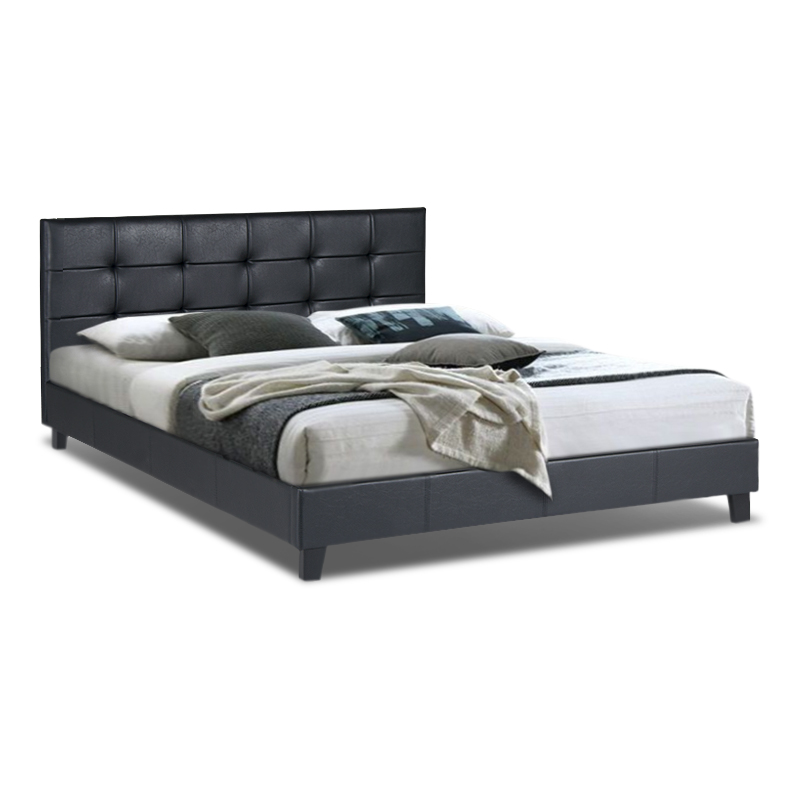 Κρεβάτι Sissy Megapap από τεχνόδερμα χρώμα μαύρο 160×200εκ. – MegaPap – 0224246