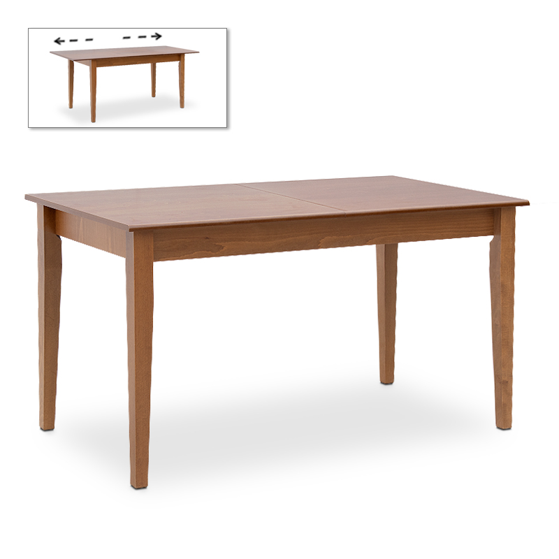 Τραπέζι Adare Megapap μασίφ ξύλο-MDF επεκτεινόμενο χρώμα καρυδί 140/180x78x77εκ. – MegaPap – 0228348