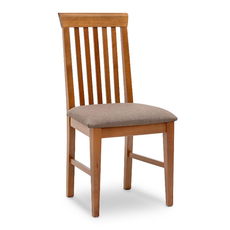 Καρέκλα τραπεζαρίας Francis Megapap από μασίφ ξύλο οξιάς χρώμα καρυδί 48x42x96εκ. (Σετ 2 Τεμάχια) - MegaPap - 0228345