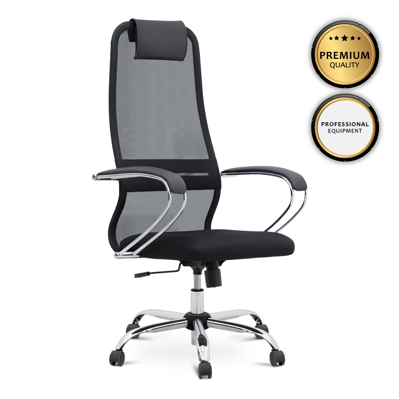 Καρέκλα γραφείου Lord Megapap με ύφασμα Mesh χρώμα μαύρο 66,5x70x123/133εκ. – MegaPap – 0077689