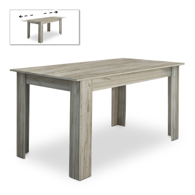 Τραπέζι Arturo Megapap μελαμίνης επεκτεινόμενο χρώμα γκρι oak 138/178x80x74εκ. - MegaPap - 0204638 213445
