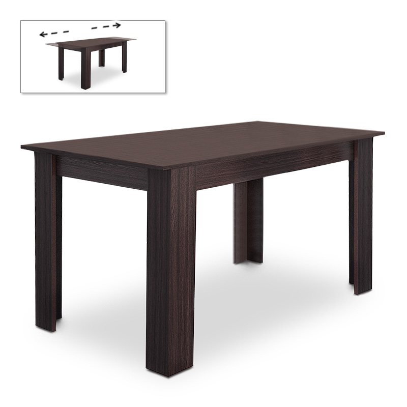 Τραπέζι Arturo Megapap μελαμίνης επεκτεινόμενο χρώμα wenge 138/178x80x74εκ. – MegaPap – 0204637