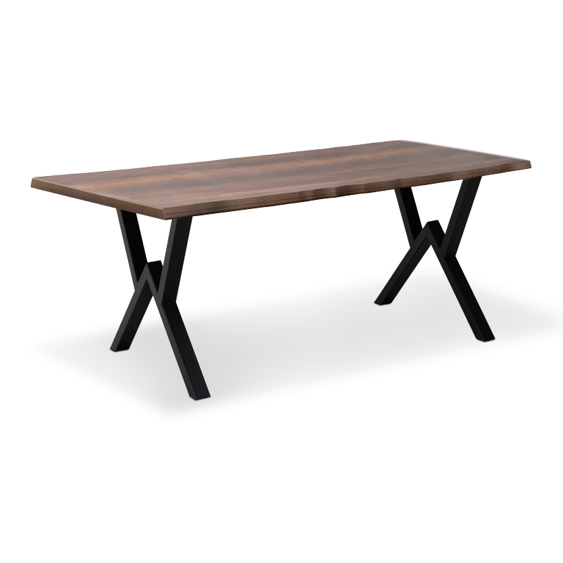 Τραπέζι Walter Megapap Mdf – μεταλλικό χρώμα καρυδί 160x80x75εκ. – MegaPap – 0212169