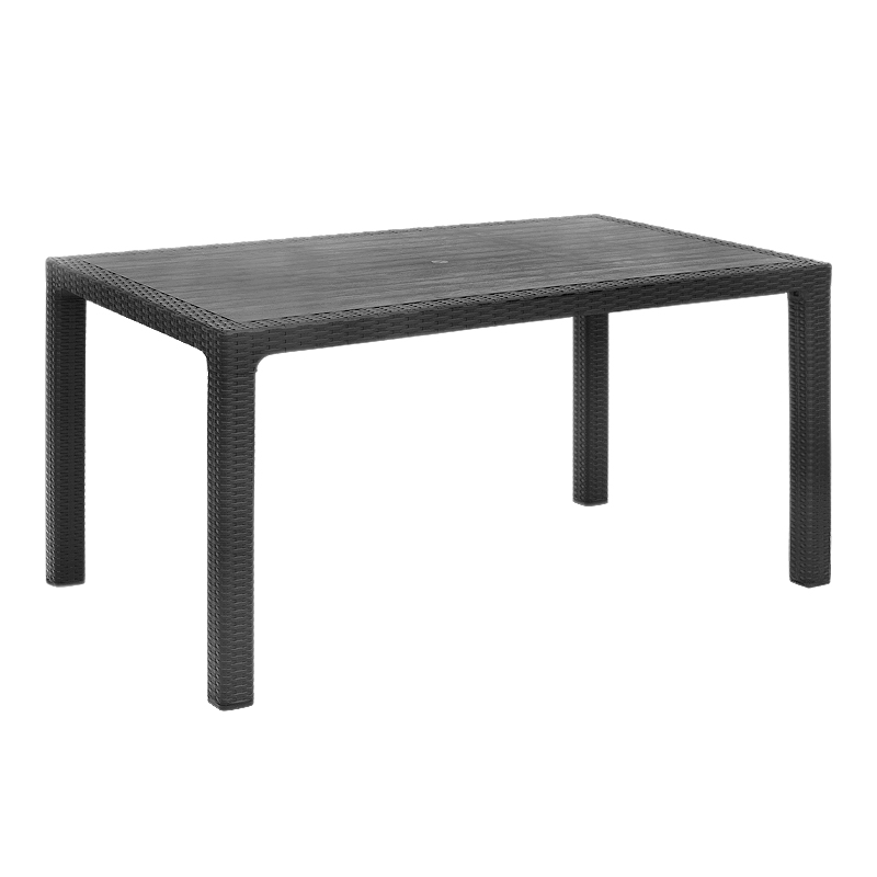 Τραπέζι πολυπροπυλενίου Kalan Megapap χρώμα ανθρακί 150x90x75εκ. – MegaPap – 0242672