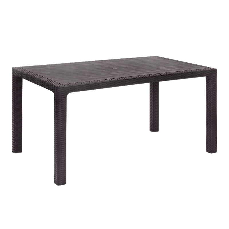 Τραπέζι πολυπροπυλενίου Kalan Megapap χρώμα καφέ 150x90x75εκ. – MegaPap – 0242671
