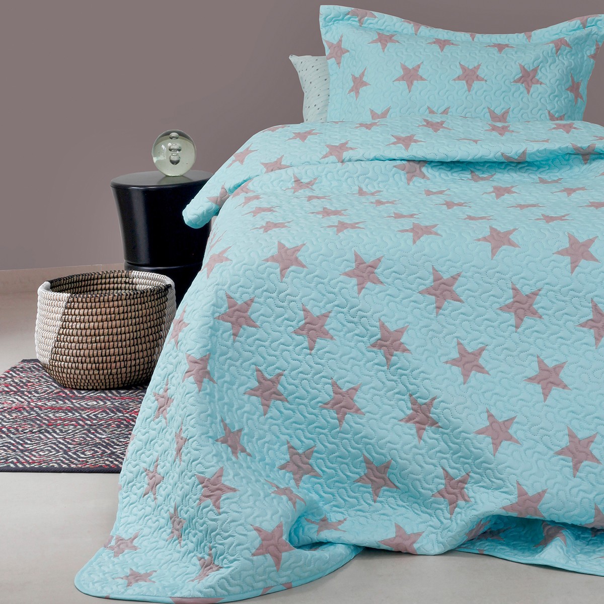 MELINEN Κουβερλί Microfiber Μονό 160x20εκ. Star Boy Melinen 2000040104 (Ύφασμα: Microfiber, Χρώμα: Aqua) - MELINEN - 2000040104