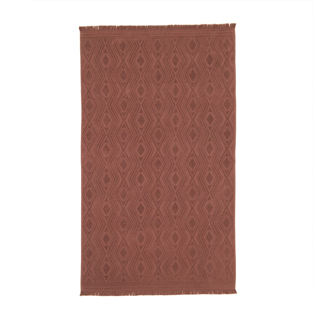 Πετσέτα Θαλάσσης Βαμβακερή Ζακάρ 90x180εκ. Cuba Apple-Brown Melinen 20000997 (Ύφασμα:...