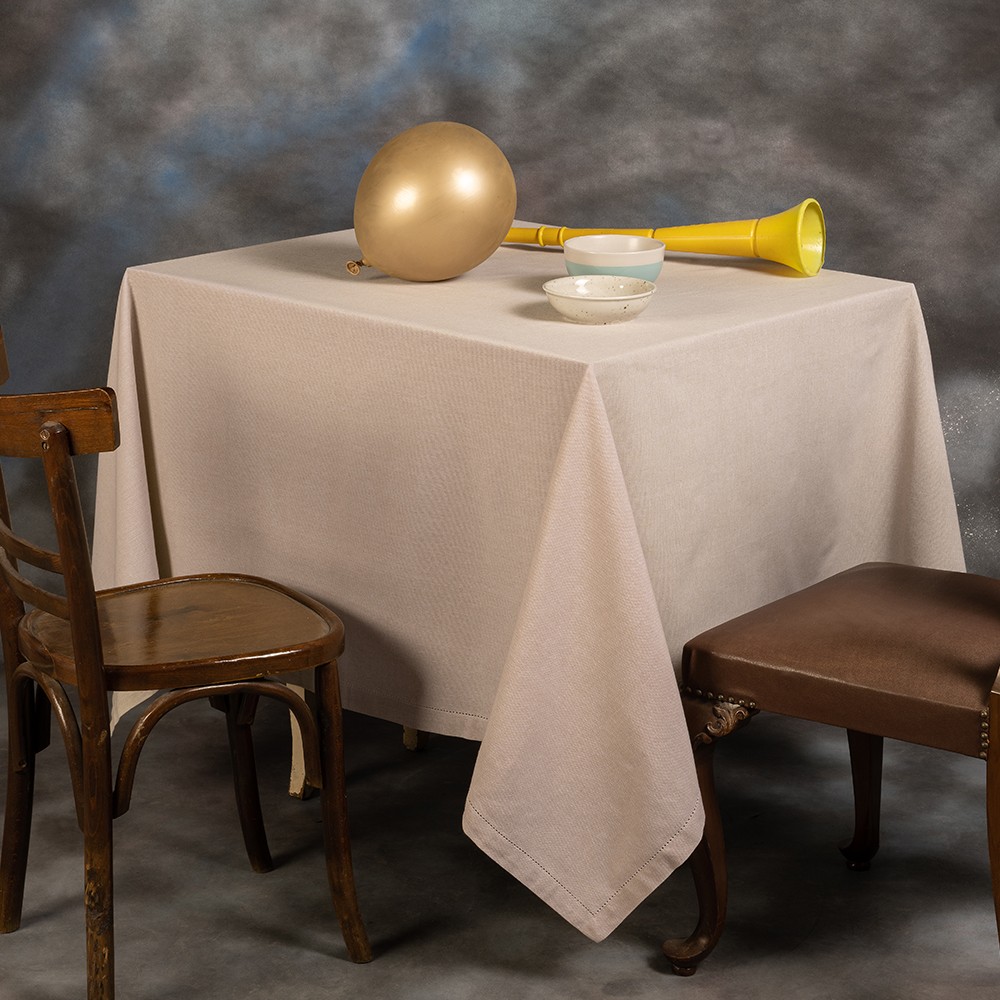 Τραπεζομάντηλο Βαμβακερό 150x190εκ. Luise Beige Melinen 20002510 (Ύφασμα: Βαμβάκι 100%, Χρώμα: Μπεζ) - MELINEN - 20002510