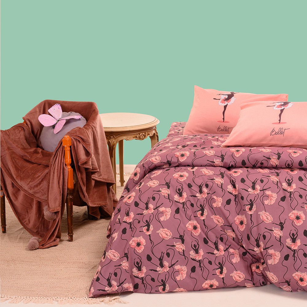 Σετ σεντονια μονα (λ) dance mauve kids line 100χ200+32