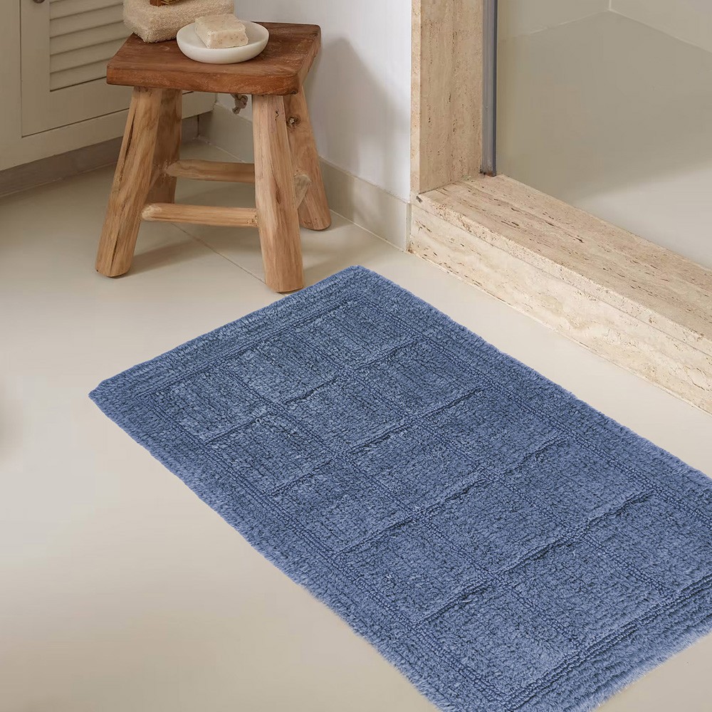 Ταπέτο Μπάνιου Αντιολισθητικό Βαμβακερό 50x80εκ. Dante Denim Melinen 20003540 (Ύφασμα:...