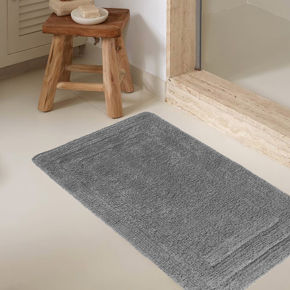 Ταπέτο Μπάνιου Αντιολισθητικό Βαμβακερό 50x80εκ. Pilot Light Grey Melinen 20003542...