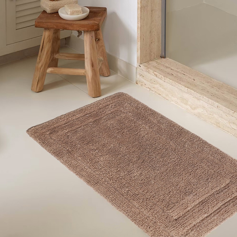 Ταπέτο Μπάνιου Αντιολισθητικό Βαμβακερό 50x80εκ. Pilot Beige Melinen 20003544 (Ύφασμα:...