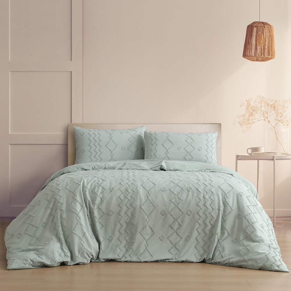 Σετ Παπλωματοθήκη Microfiber Υπέρδιπλη 225x240εκ. Luna Aqua Melinen 20003793 (Ύφασμα:...