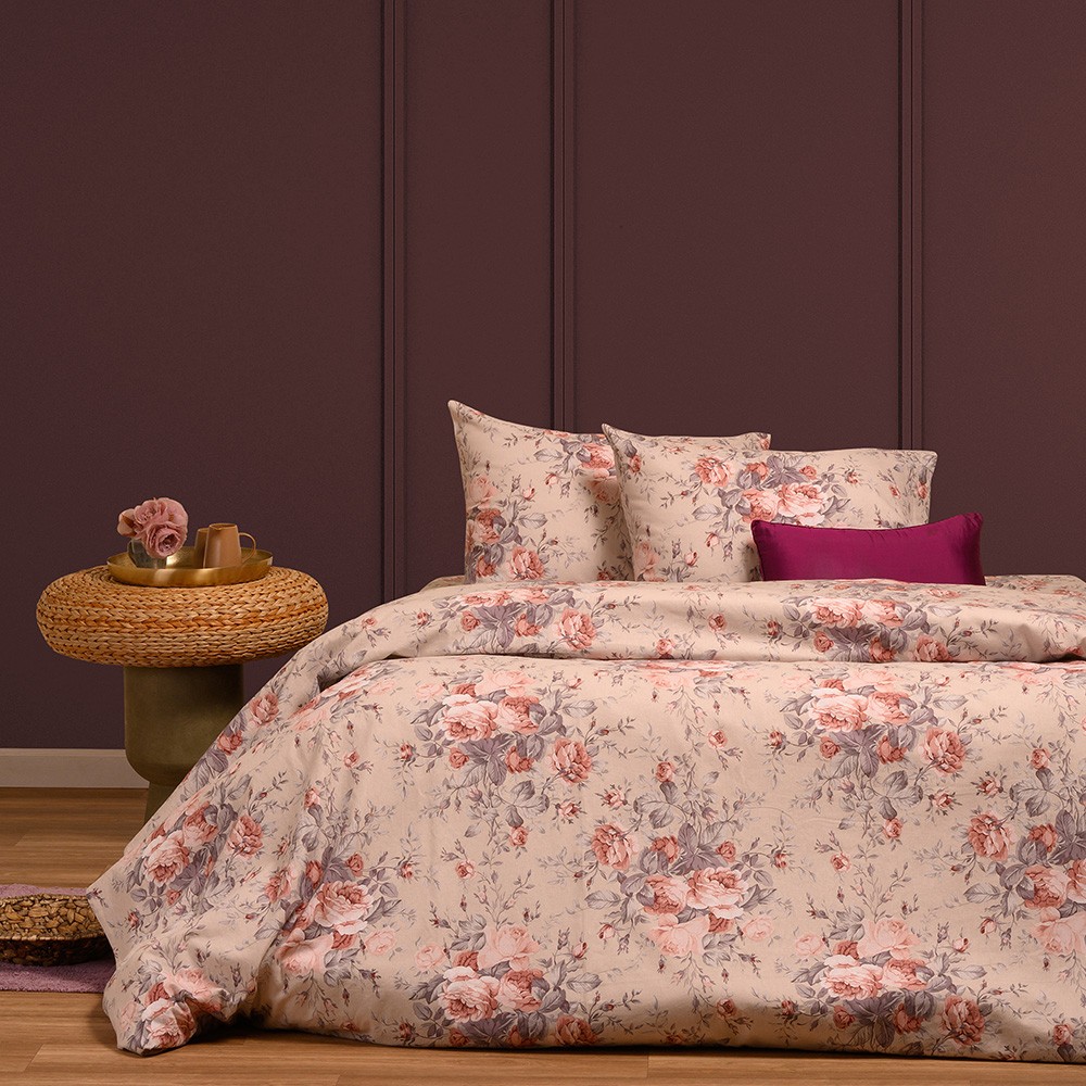 Σετ Σεντόνια Φανελένια Υπέρδιπλα 235x260εκ. Peonia Rose Winter Line Mini...