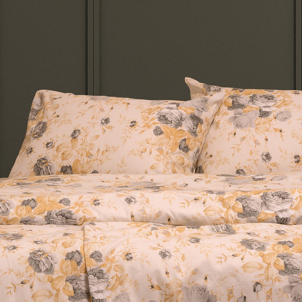 Ζεύγος Μαξιλαροθήκες Φανελένιες 53x72εκ. Peonia Grey Winter Line Mini Melinen...