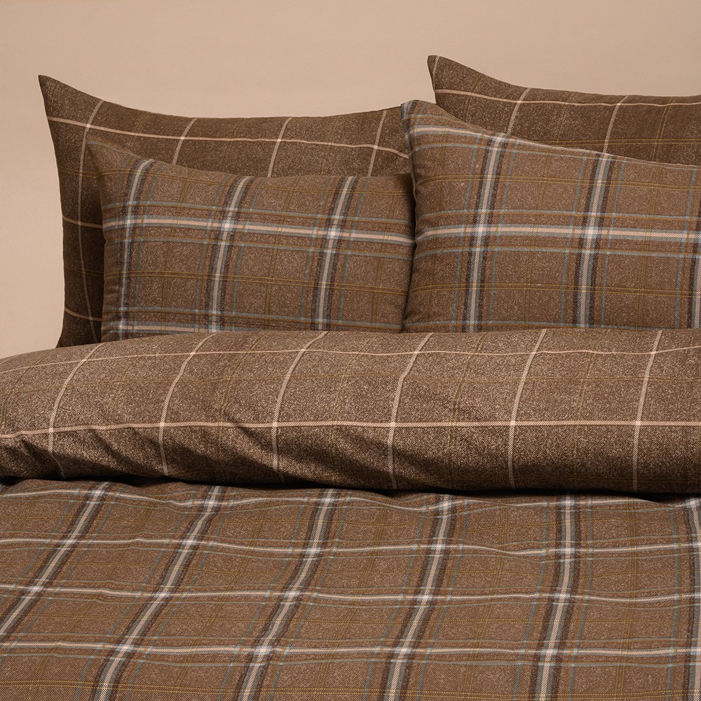 Ζεύγος Μαξιλαροθήκες Βαμβακερές 50x70εκ. Diego Mocca Ultra Line Melinen 20004164...