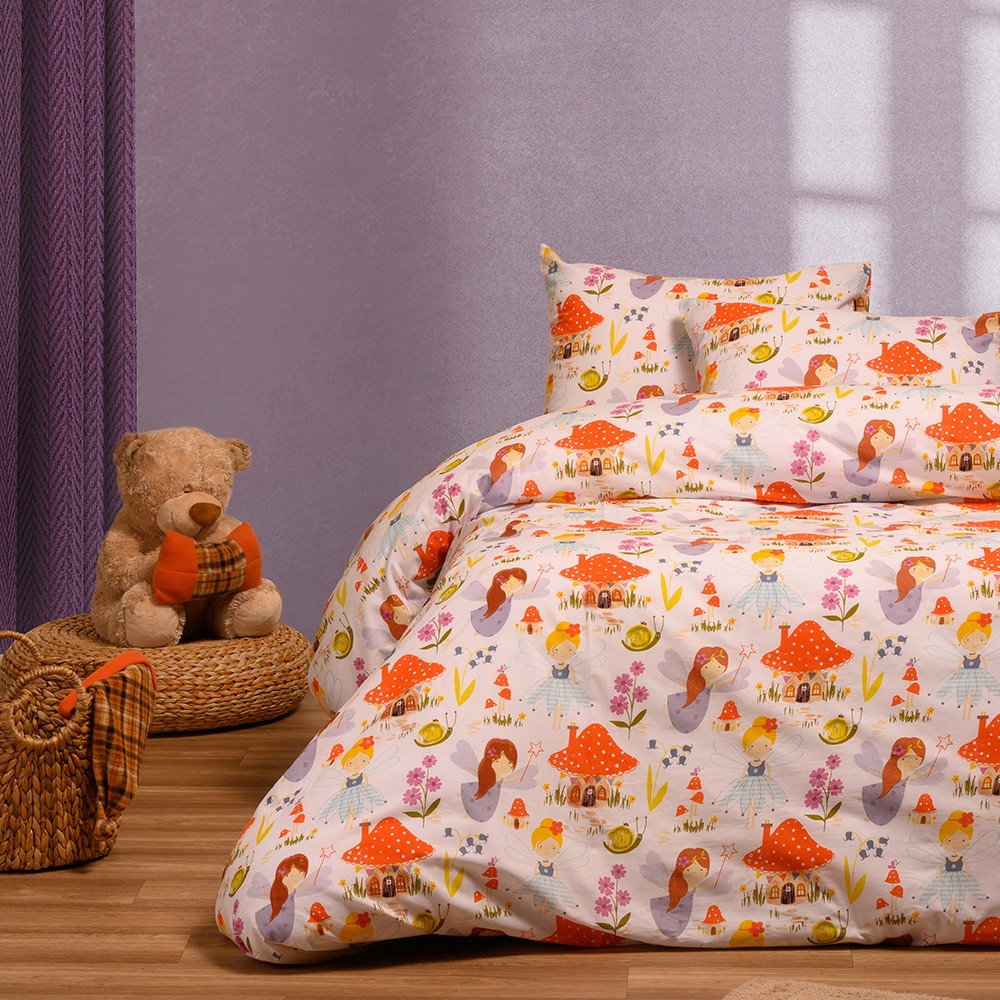 Παπλωματοθήκη Βαμβακερή Μονή 165x245εκ. Magic Peach Kids Line Melinen 20004380...