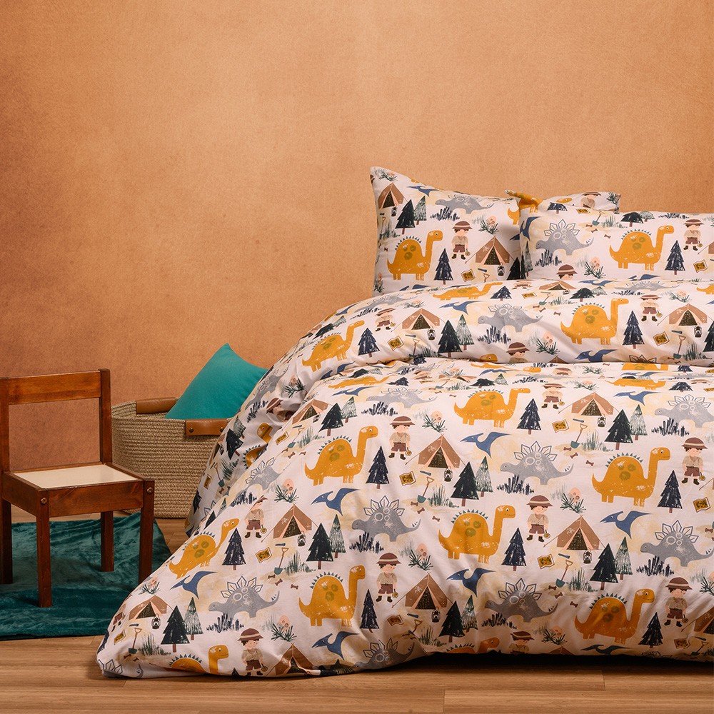 Παπλωματοθήκη Βαμβακερή Μονή 165x245εκ. Explorer Blue K