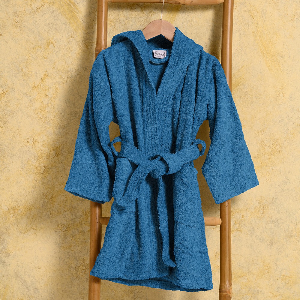 MELINEN Μπουρνούζι Παιδικό Βαμβακερό 4-6 Ετών Jean Bloom Kids Melinen 20003868 (Ύφασμα: Βαμβάκι 100%, Χρώμα: Μπλε, Μέγεθος: 4-6 Ετών) - MELINEN - 20003868
