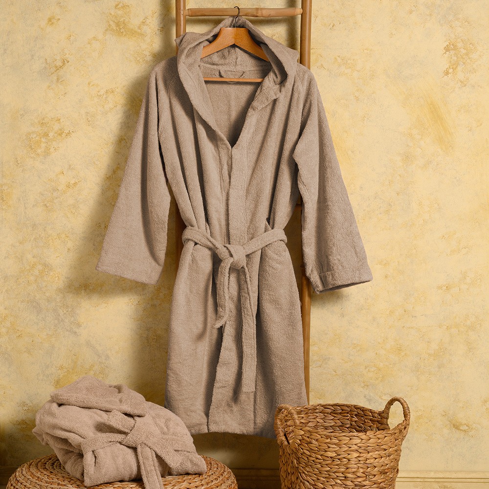 Μπουρνούζι Ενηλίκων Βαμβακερό Small Bloom Beige Melinen 20003878 (Ύφασμα: Βαμβάκι...