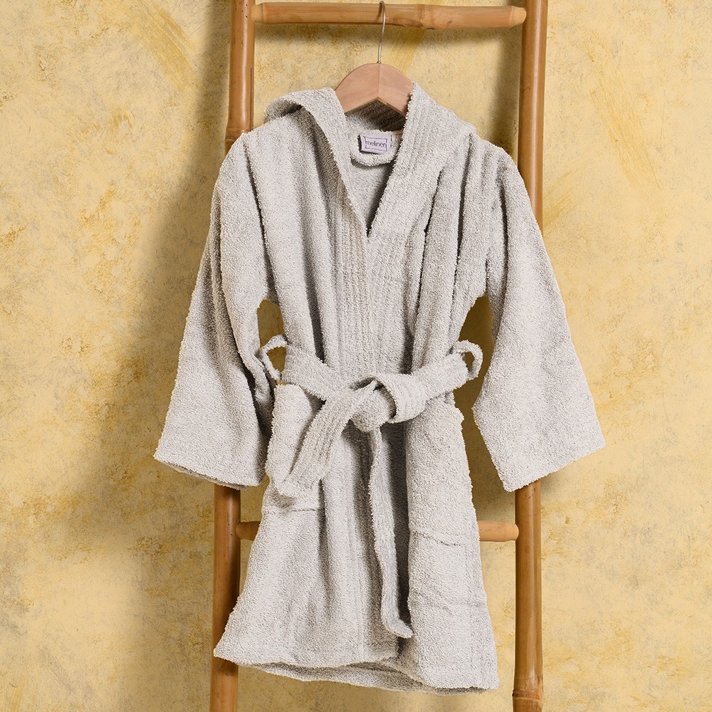 Μπουρνούζι Παιδικό Βαμβακερό 12-14 Ετών Ecru Bloom Kids Melinen 20003891 (Ύφασμα: Βαμβάκι 100%, Χρώμα: Εκρού , Μέγεθος: 12-14 Ετών) - MELINEN - 20003891