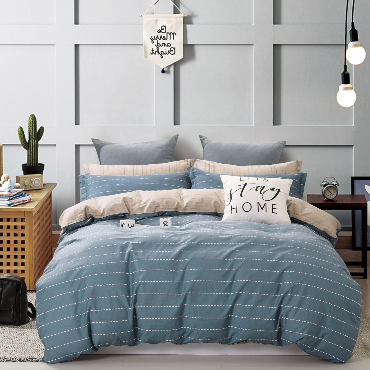 Σετ Σεντόνια Βαμβακοσατέν Υπέρδιπλα Με Λάστιχο 165x200+30εκ. Nova Prime Line Melinen 20004474 (Ύφασμα: Βαμβακοσατέν, Τύπος κατωσέντονου: Με Λάστιχο, Χρώμα: Μπλε, Μέγεθος: Υπέρδιπλα) - MELINEN - 20004474