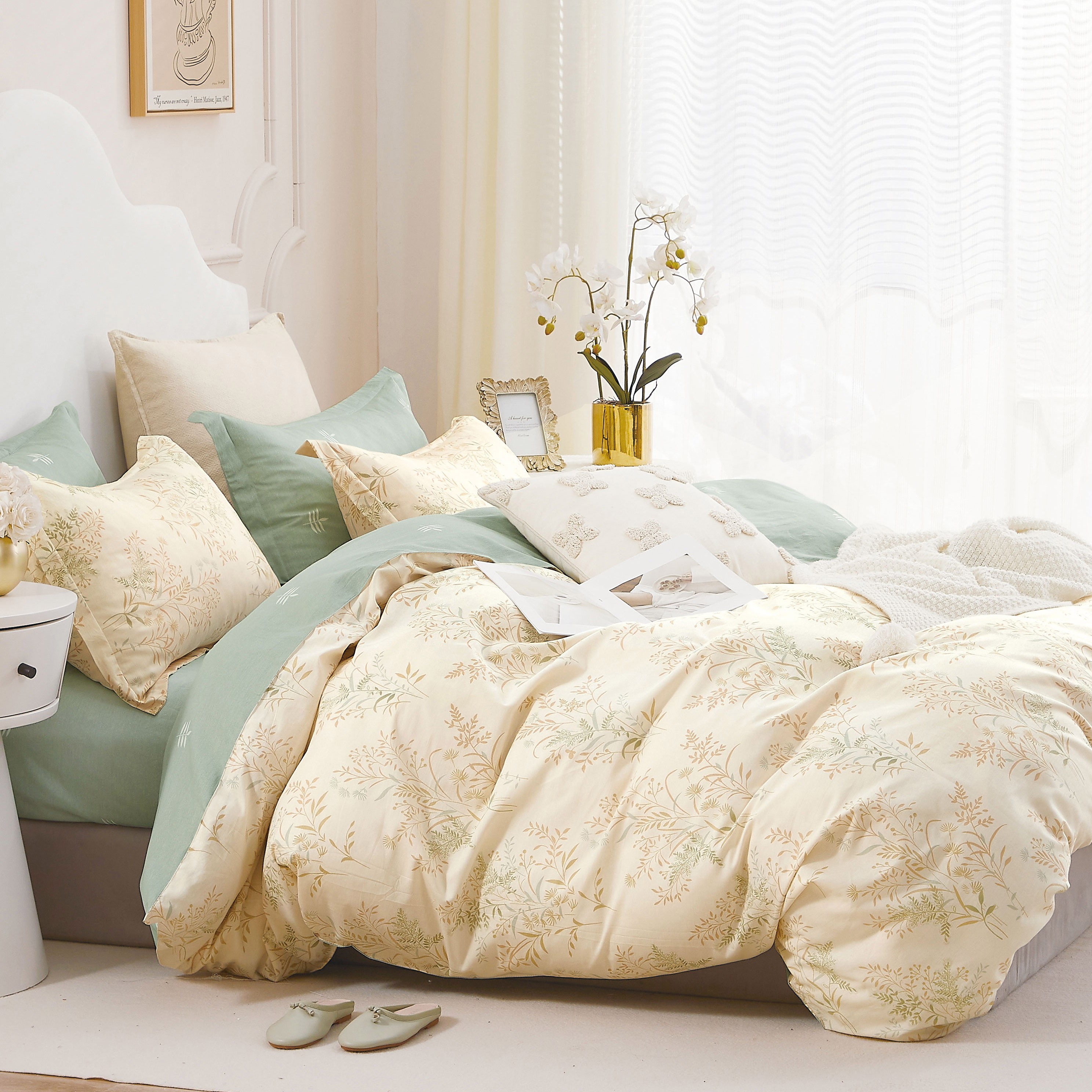 Σετ Παπλωματοθήκη 2 Όψεων Βαμβακοσατέν Υπέρδιπλη 220x24