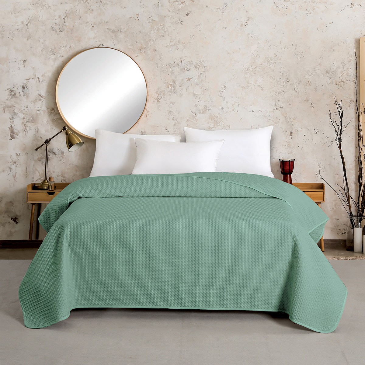 MELINEN Κουβερλί Microfiber Μονό 160x240εκ. Ultra Sonic Zara Aqua Melinen 20004491 (Ύφασμα: Microfiber, Μέγεθος: Μονά, Χρώμα: Aqua) - MELINEN - 20004491