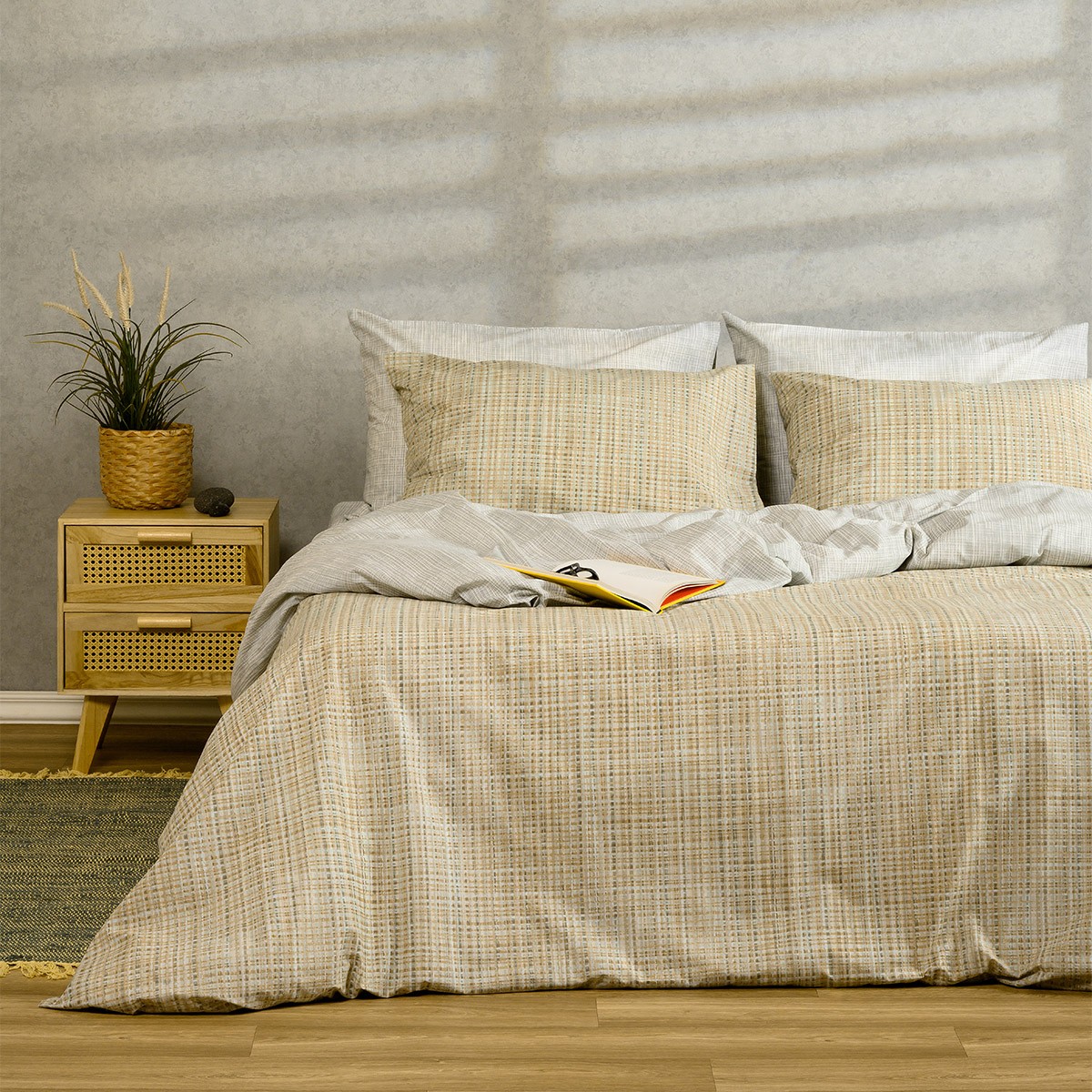 MELINEN - ΣΗΜΑΝΤΙΚΟ: Σε περίπτωση διαφοράς τιμής από το κατάστημα ισχύει παντα και μόνο η τιμή του καταστήματος Παπλωματοθήκη Polycotton Υπέρδιπλη 225x245εκ. Mateo Gre