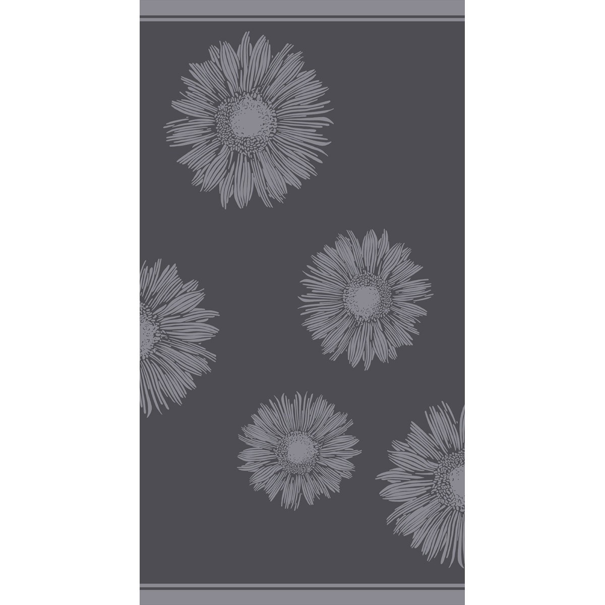 MELINEN Πετσέτα Θαλάσσης Βαμβακερή Velour Dark Grey 86x160εκ. Flower Melinen 20004874 (Ύφασμα: Βαμβάκι 100%, Χρώμα: Γκρι) - MELINEN - 20004874