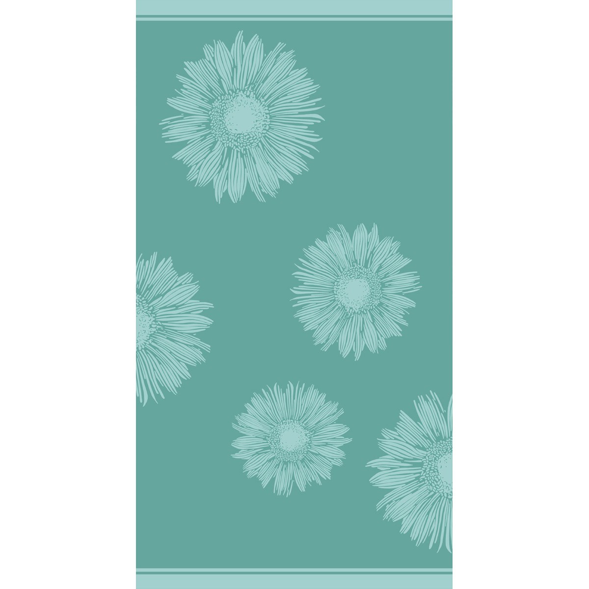 MELINEN Πετσέτα Θαλάσσης Βαμβακερή Velour Aqua 86x160εκ. Flower Melinen 20004875 (Ύφασμα: Βαμβάκι 100%, Χρώμα: Aqua) - MELINEN - 20004875