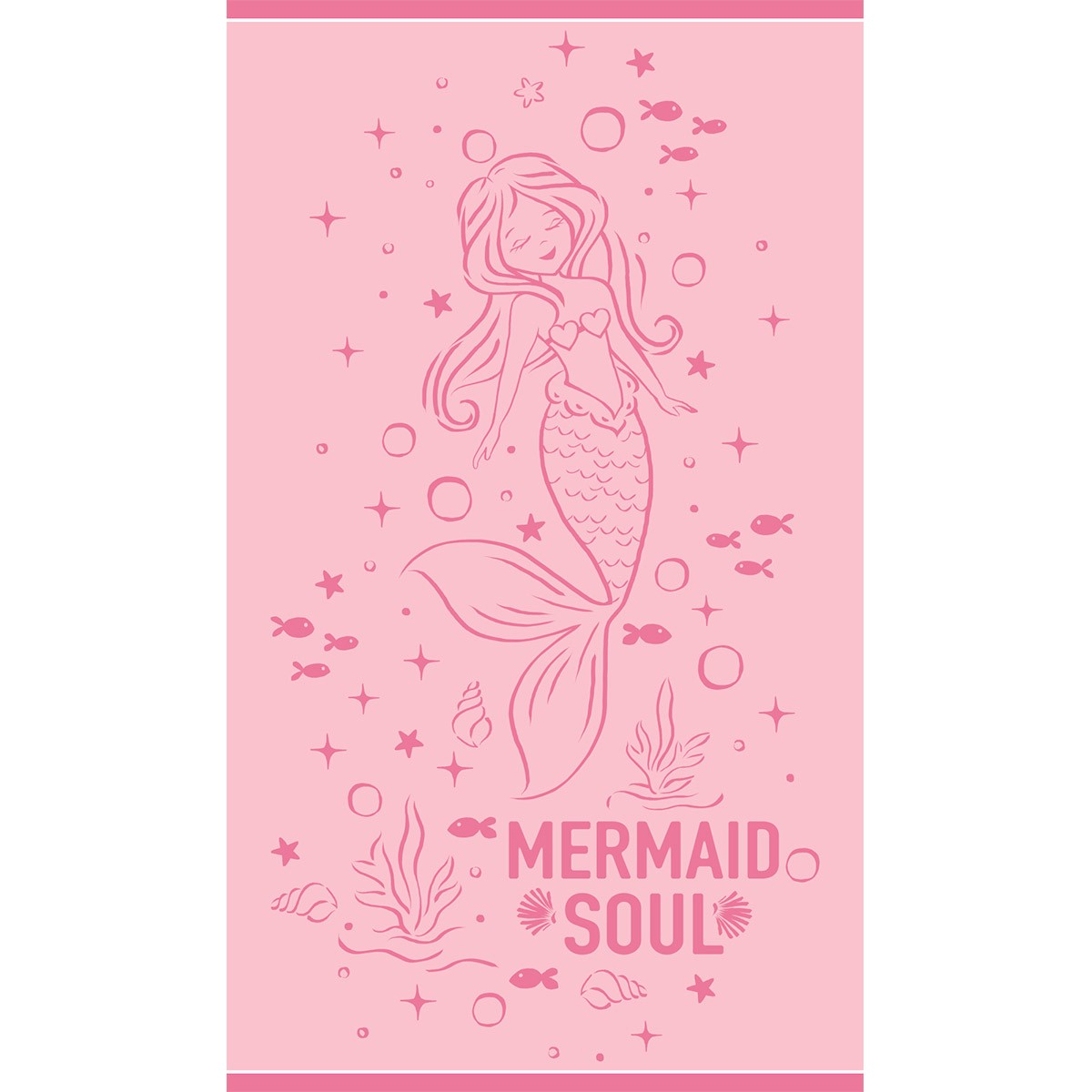 Πετσέτα Θαλάσσης Βαμβακερή Velour Pink 70x120εκ. Ariel 