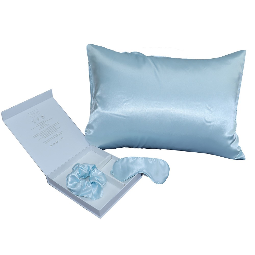 MELINEN - ΣΗΜΑΝΤΙΚΟ: Σε περίπτωση διαφοράς τιμής από το κατάστημα ισχύει παντα και μόνο η τιμή του καταστήματος Σετ Ύπνου 3τμχ Pure Saten Silk Μαξιλαροθήκη-Μάσκα Ύπνου