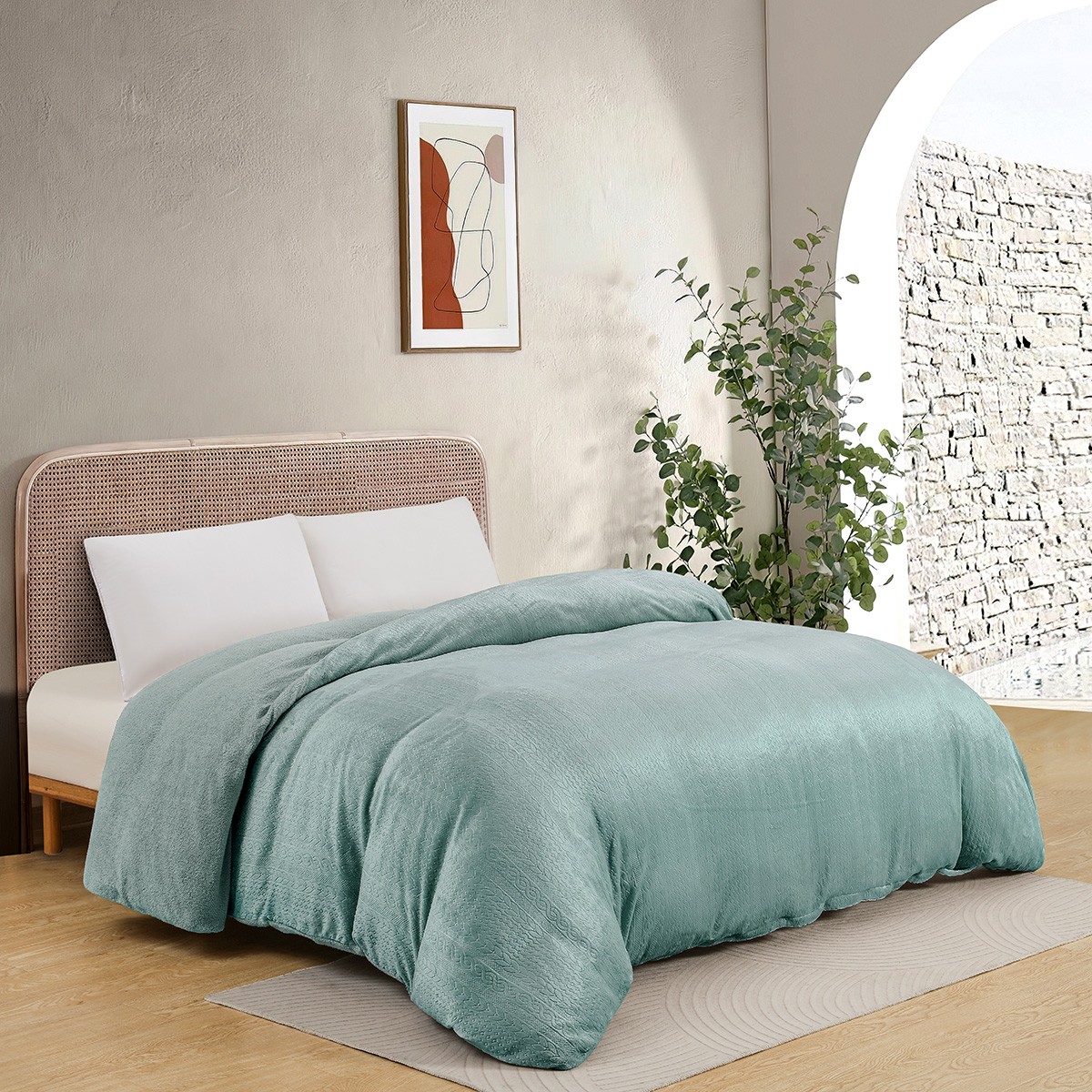 Παπλωματοθήκη Flannel-Sherpa Υπέρδιπλη 225x245εκ. Shelb