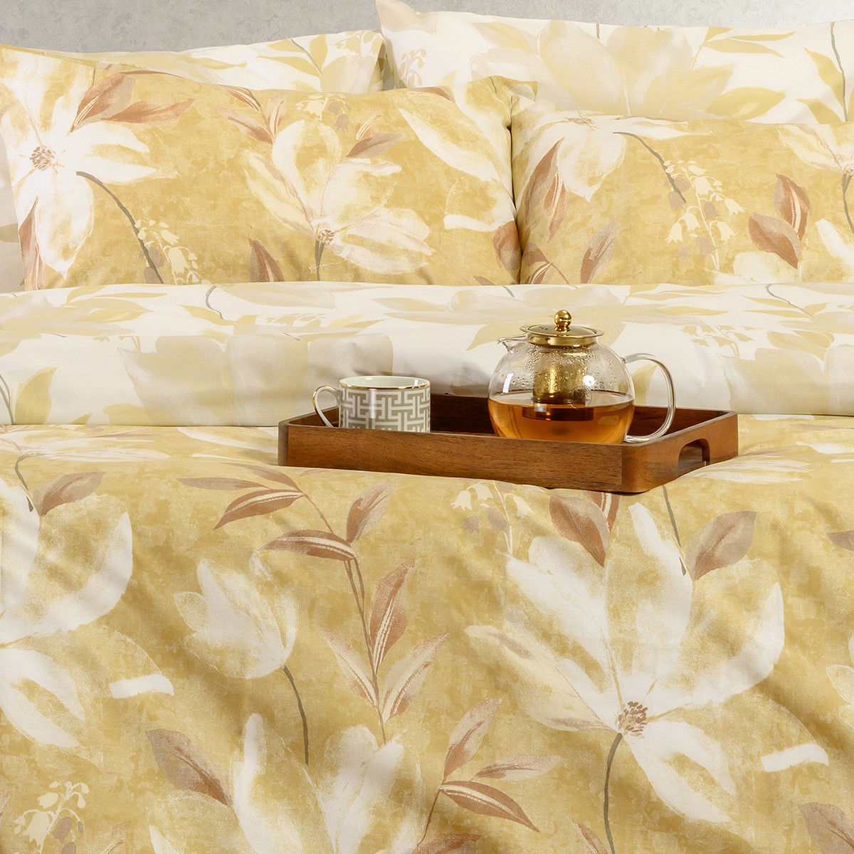 Ζεύγος Μαξιλαροθήκες Polycotton 50x70εκ. Giulia Ochre C