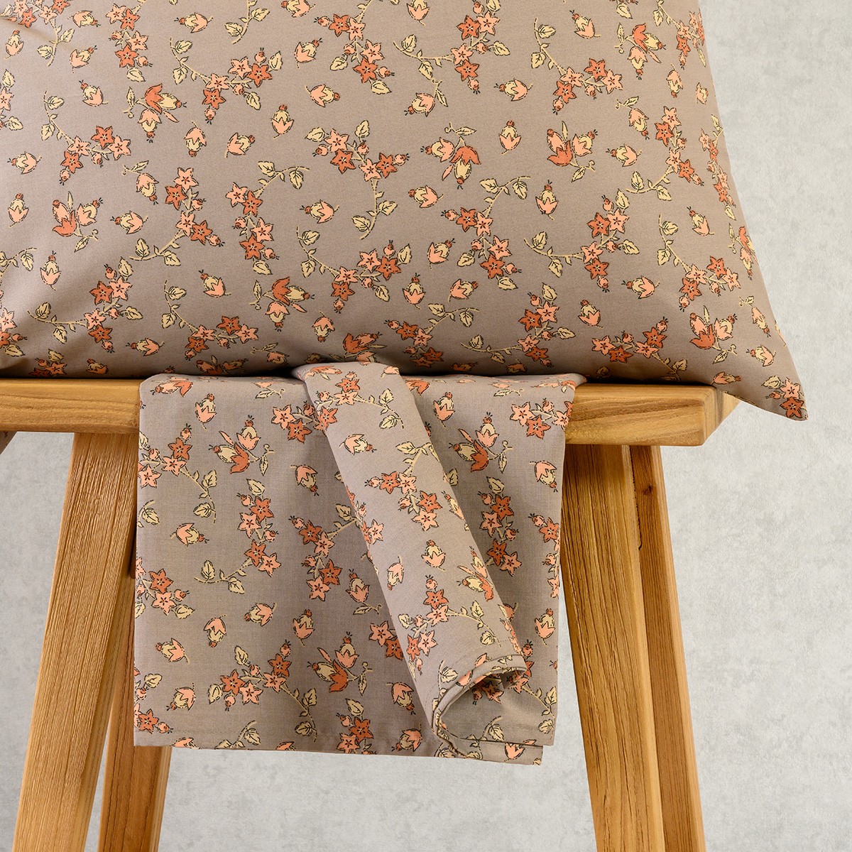 Σετ Σεντόνι Με 2 Μαξιλαροθήκες Polycotton Υπέρδιπλο Με Λάστιχο 160x200+32εκ. Cesare Apricot Casual Line Mini Melinen 20005406 (Τύπος κατωσέντονου: Με Λάστιχο, Ύφασμα: 50% Cotton-50% Polyester, Χρώμα: Ροδακινί, Μέγεθος: Υπέρδιπλα) - MELINEN - 20005406