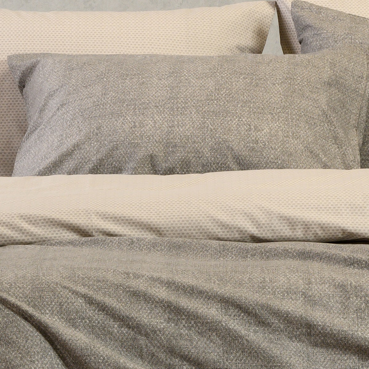 MELINEN Ζεύγος Μαξιλαροθήκες Βαμβακερές 50x70εκ. Luca Grey Ultra Line Melinen 20005511 (Ύφασμα: Βαμβάκι 100%, Χρώμα: Γκρι) - MELINEN - 20005511