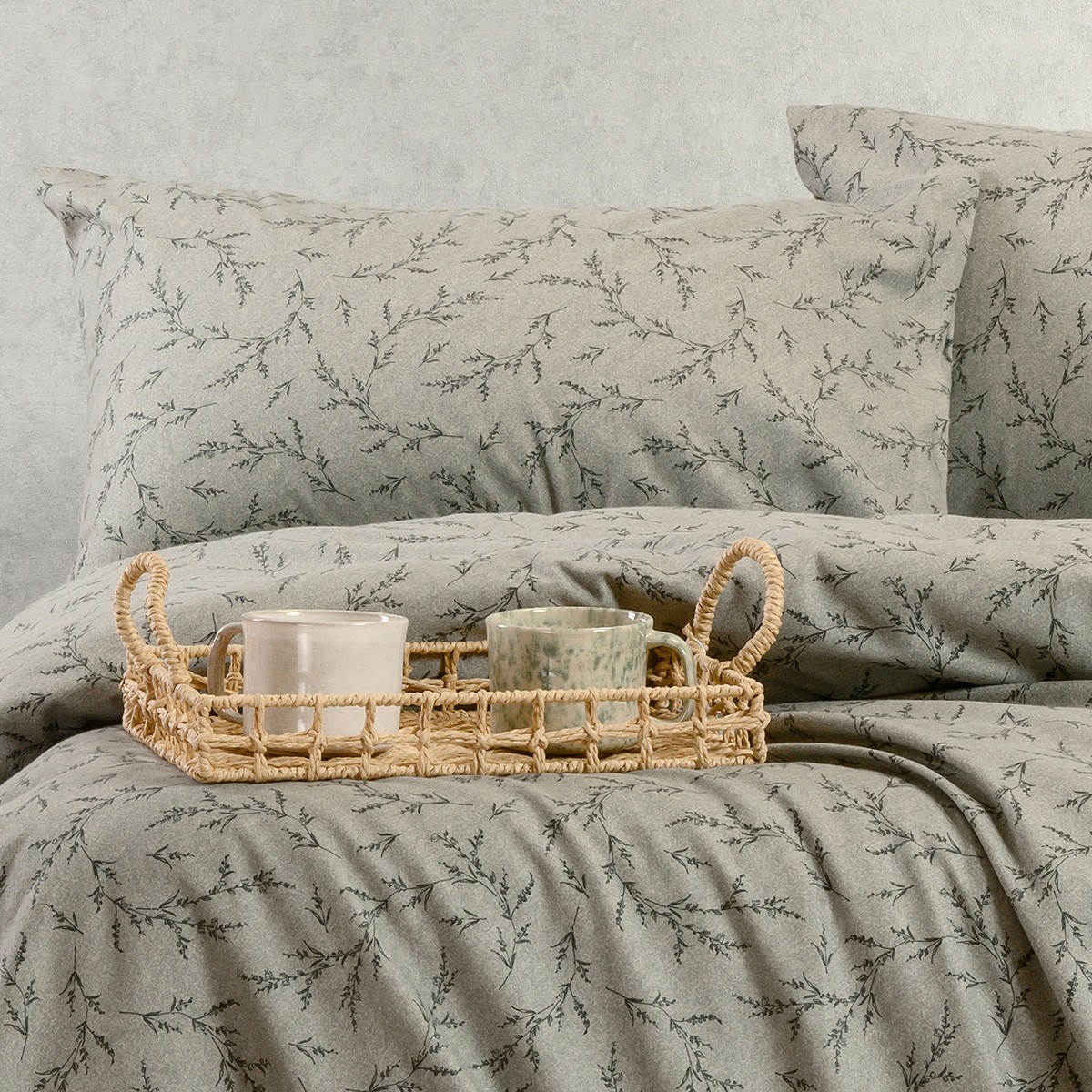 Ζεύγος Μαξιλαροθήκες Φανελένιες 53×72εκ.Poppy Grey Winter Line Melinen 20005121 Ύφασμα: Φανέλα, Χρώμα