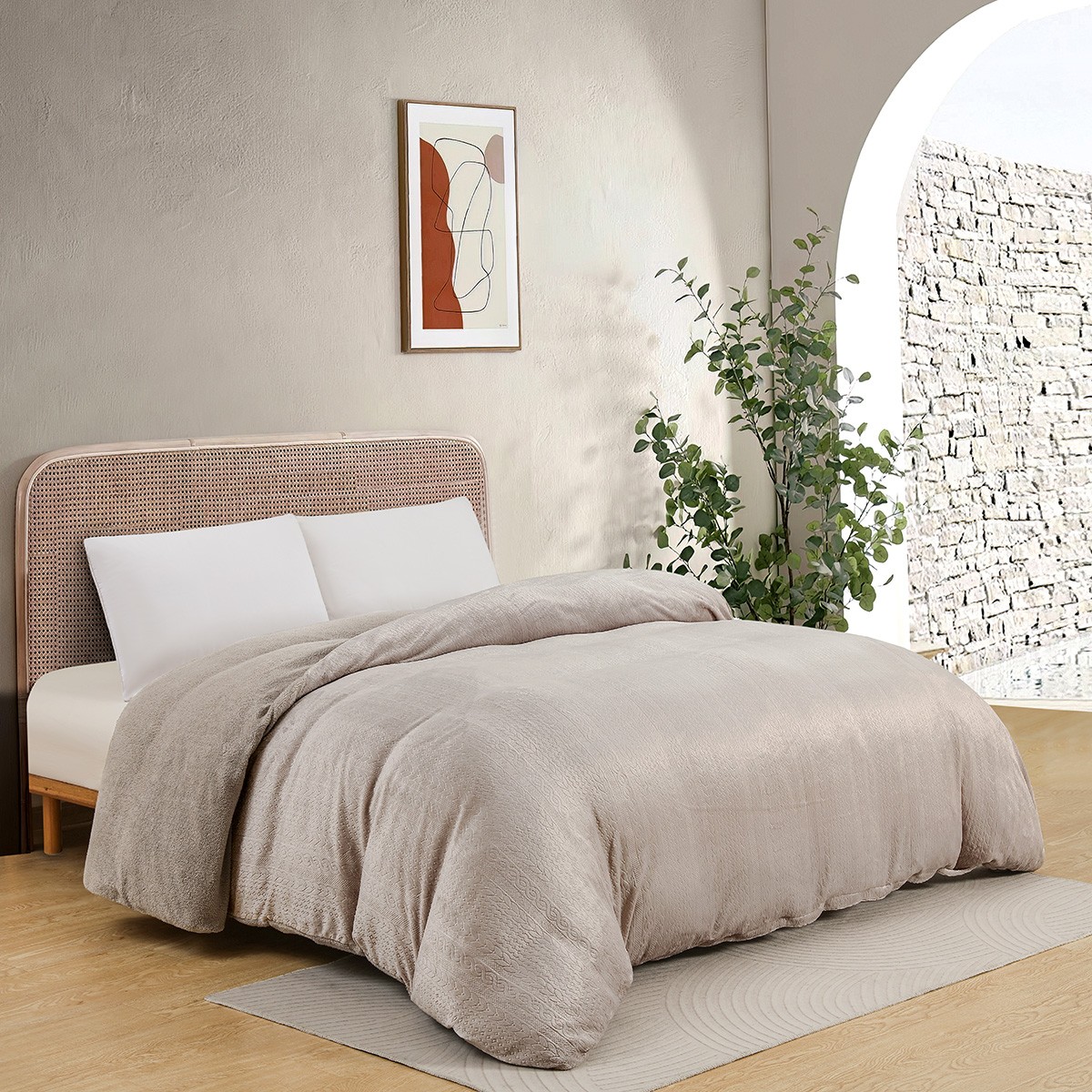 Παπλωματοθήκη Flannel-Sherpa Υπέρδιπλη 225x245εκ. Shelb